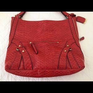 Shiny Large Dark Orange Style & Co Handbag